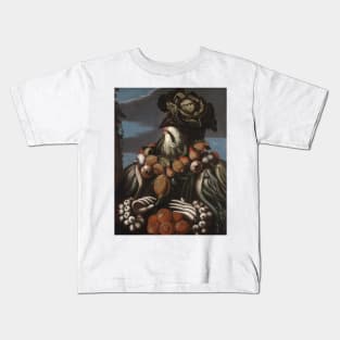 Winter by Style of Giuseppe Arcimboldo Kids T-Shirt